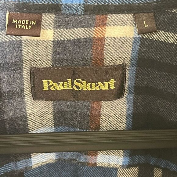 Paul Stuart Blue Plaid Men's Shirt - Picture 2 of 5